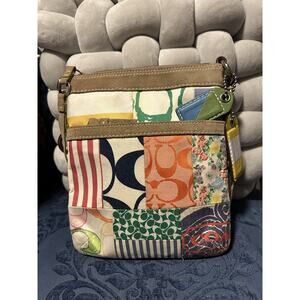 Coach Bohemian Patchwork Crossbody with Poppy Tags
